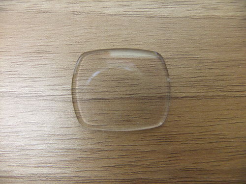 RECTANGLE GLASS - CRV'D N RND'D - 1.2MM THICK - 24.3MM X 19.8MM - SERIAL NUMBER 500