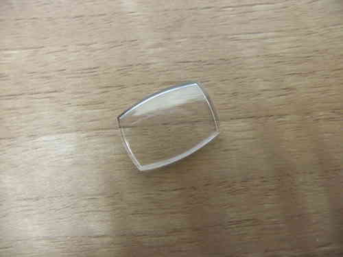 RECTANGLE ACRYLIC UB - CURVED SIDES- SITS FLAT - CURVED SURFACE ONE WAY - 19.0MM X 13.8MM