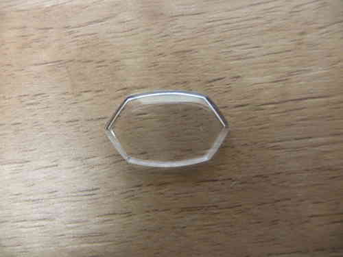 CURVED RECTANGLE ACRYLIC UB - WALLED - POINTED ENDS - 19.0MM X 11.5MM