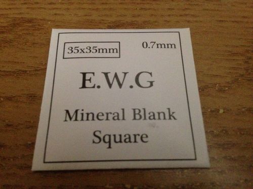 E.W.G Square Blank Mineral 0.7mm Thick - For Use with Kronoglass Machines