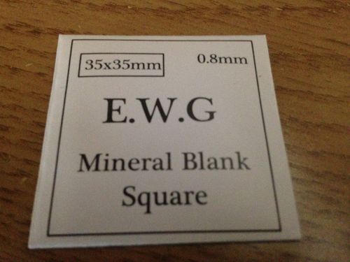 E.W.G Square Blank Mineral 0.8mm Thick - For Use with Kronoglass Machines