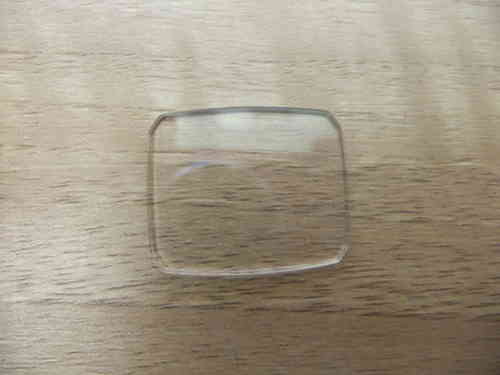 FLAT ACRYLIC RECTANGLE UB - NO WALL - CURVED SIDES - EDGED - BEZ - 28.1MM X 22.8MM