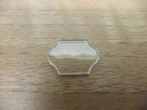 RECT ACRYLIC UB - WALLED - SITS FLAT - CONCAVED EDGES - 19.15MM X 12.85MM