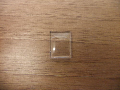 RECTANGLE ACRYLIC - FLAT TOP - CONCAVED UNDERSIDE FOR HANDS - 15.85MM X 12.9MM