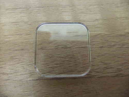 RECTANGLE ACRYLIC UB - WALLED - CURVED EDGES - FLAT TOP - 25.1MM X 24.1MM