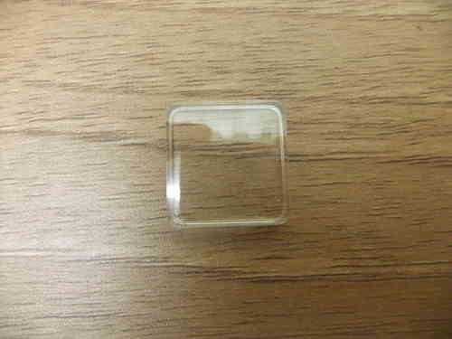 ACRYLIC SQ CURVED SIDES / CURVED SURFACE - SITS ON 4 CURVED UNDERSIDE WALLS - 15.8MM X 15.8MM