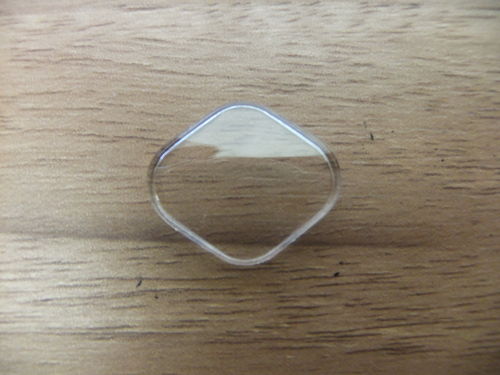 DIAMOND SHAPED ACRYLIC WALLED - CURV'D SURF ONE WAY - 19.1MM X 16.0MM - B356