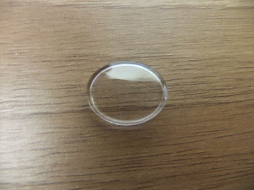 OVAL ACRYLIC - WALLED - CRV'D SURFACE ONE WAY - 15MM X 11.5MM - SERIAL NUMBER 184