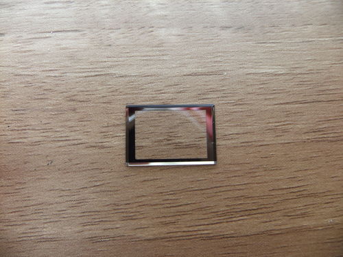 ROTARY GLASS - 2093 - RECTANGLE SILVER BORDER - 16MM X 10.5MM