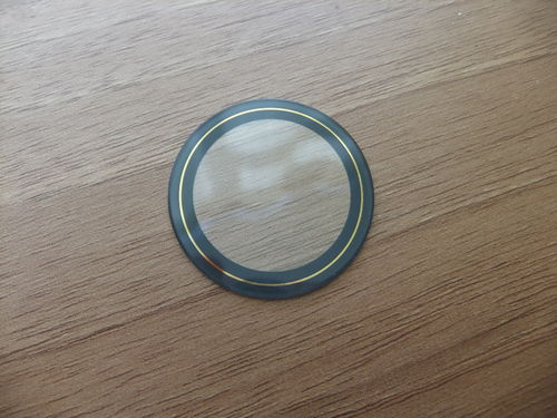 ROTARY GLASS - ROUND - BORDER WITH GOLD LINE- 31.2MM - M365 - 3268