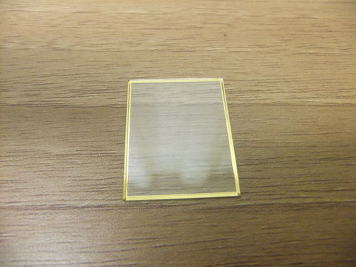 RECT GLASS - GOLD BORDER - 25.8MM X 21.0MM